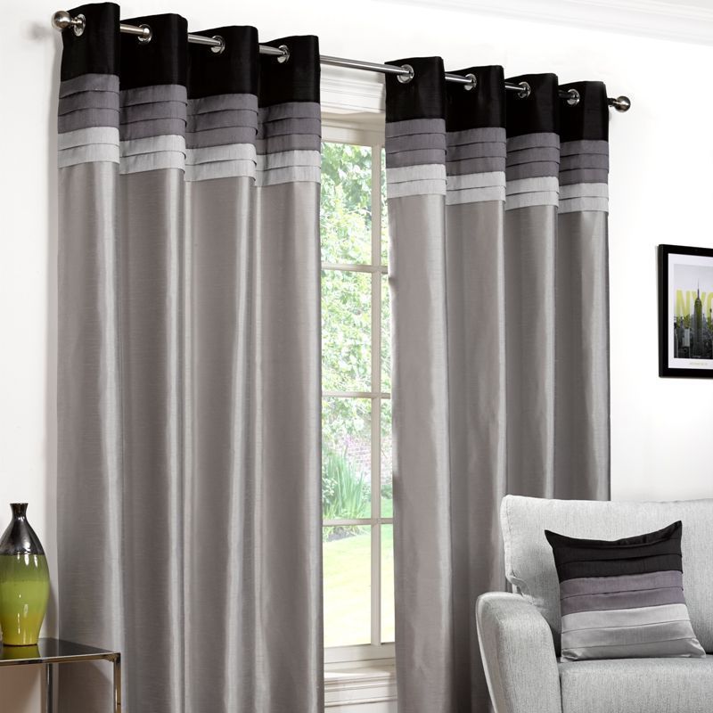 Seattle Curtains (66" Width x 72" Drop) - Black